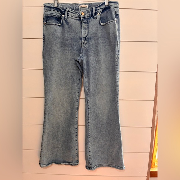 GOOD AMERICAN CLASSIC BOOTCUT JEANS indigo 238 size 14/32 - Picture 8 of 11
